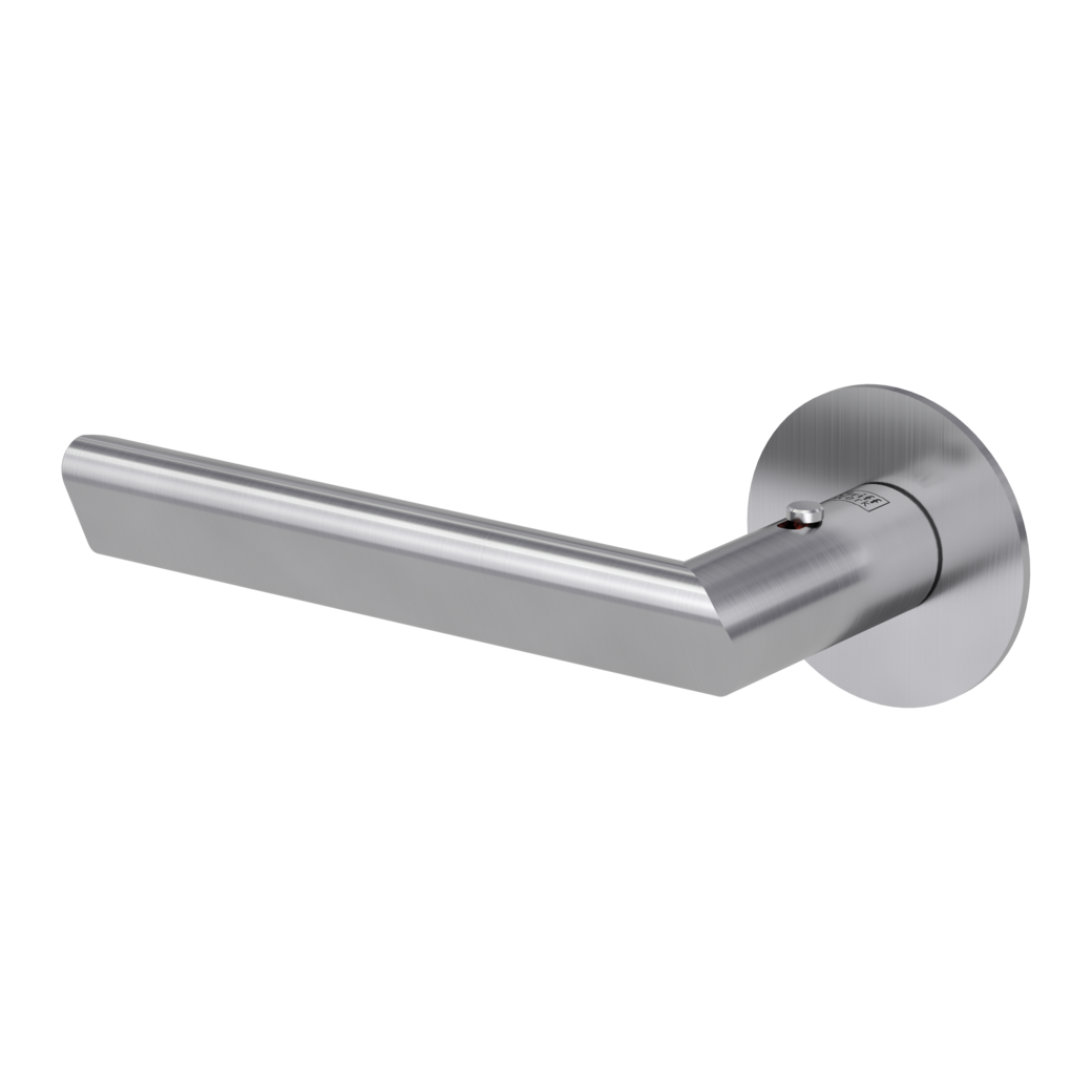 door handle set TRI 134 flat rose rose set round smart2lock 2.0 L brushed steel