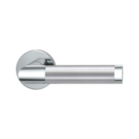 Isolated product image in perfect product view shows the GRIFFWERK rose set LOREDANA in the version unlockable - polished/brushed steel - clip on