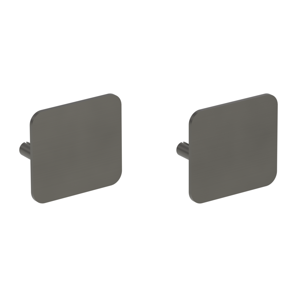 ONE pair of escutcheons rounded blank escutcheon Flat escutcheon cashmere grey