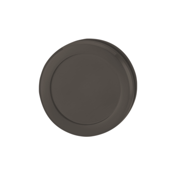Freigestelltes Produktbild im idealen Blickwinkel aufgenommen zeigt den Griffwerk Griffmuschelpaar CIRCLE in der Version Kaschmirgrau