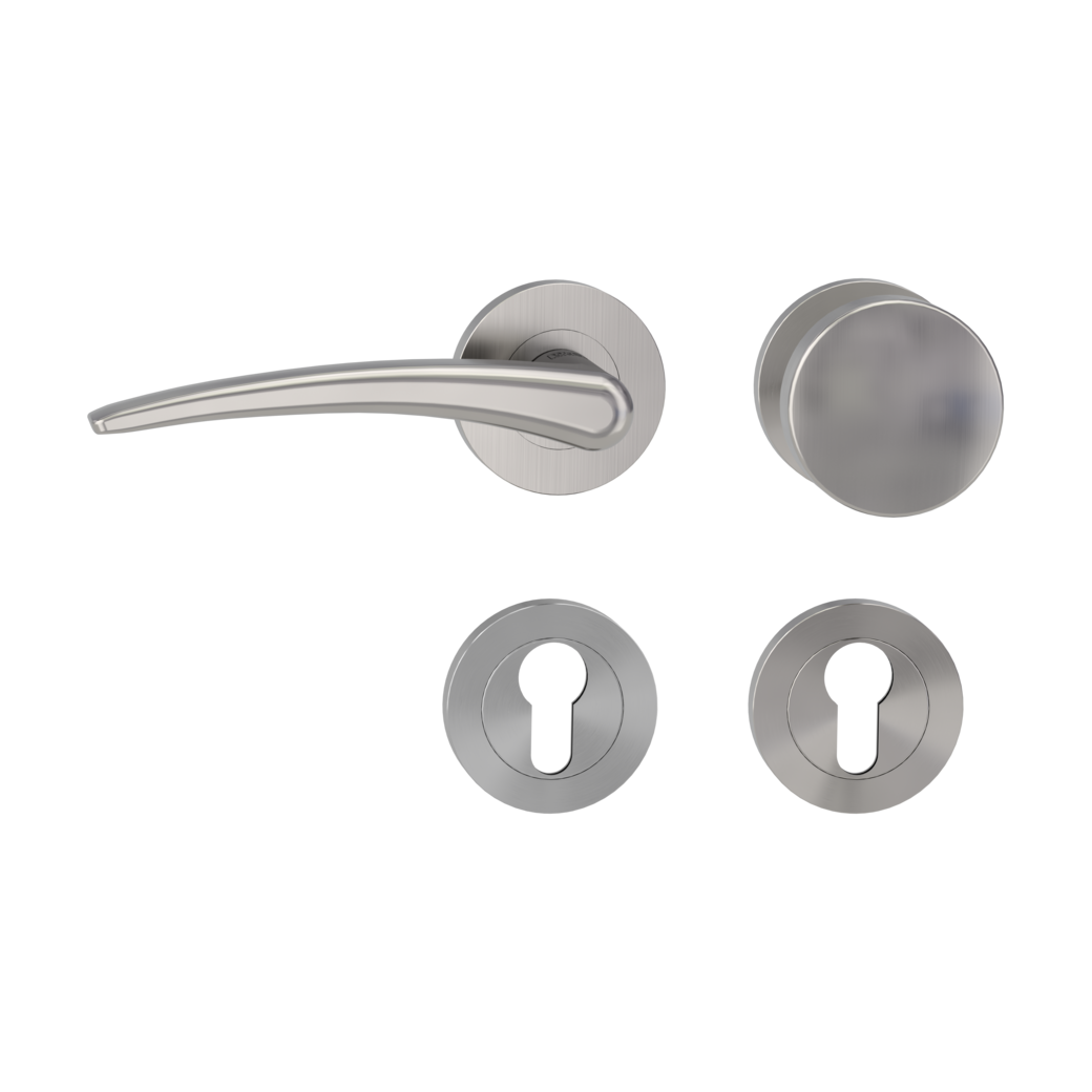 knob handle rose set MARISA screw on cl4 rose set round knob R21 velvety grey L