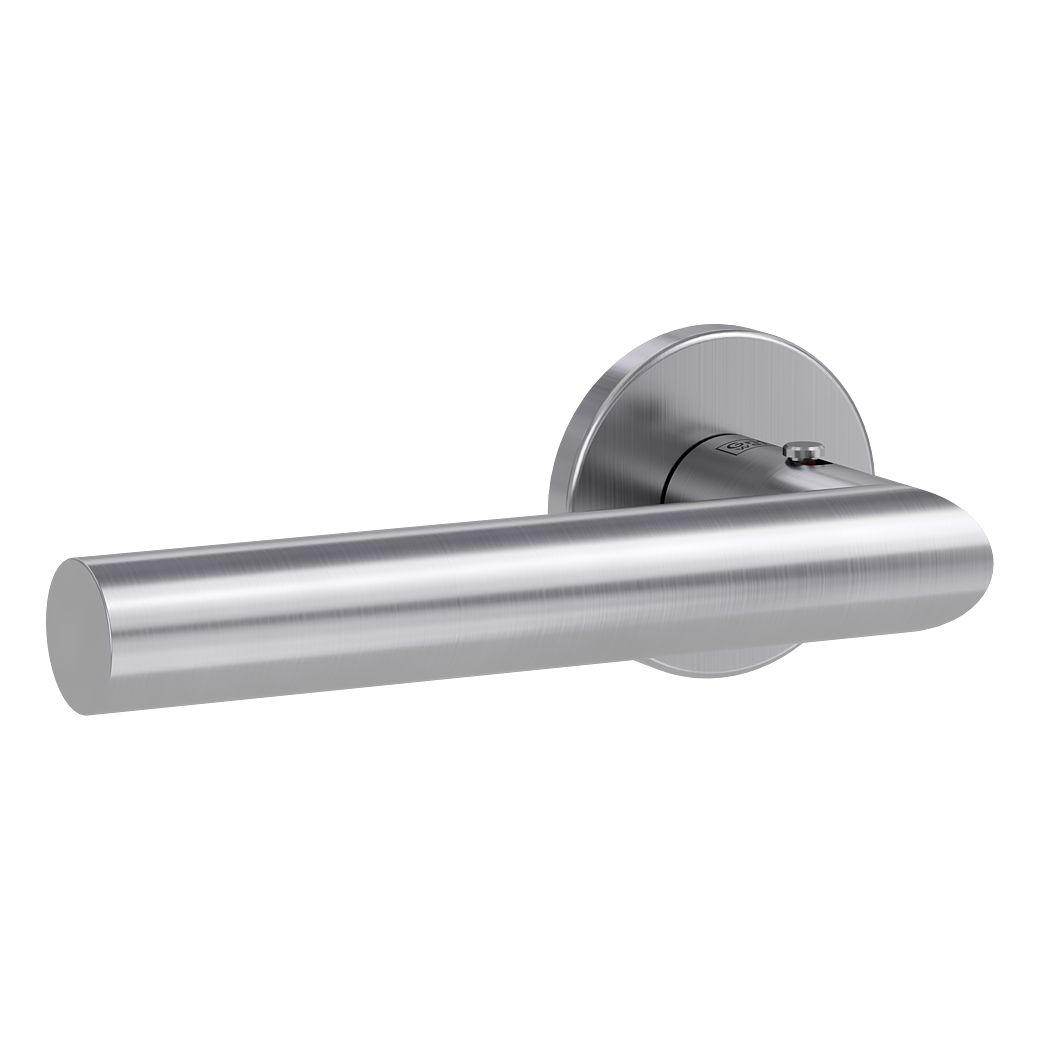 door handle set VAYA basic 195 LUCIA Fast2Fix round escutcheons Smart2lock Graphite stainless steel L door handle set VAYA basic 195 LUCIA Fast2Fix round escutcheons Smart2lock Graphite stainless steel L