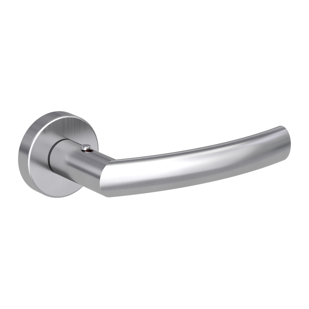 door handle set LORITA clip on rose set round smart2lock 2.0 R brushed steel