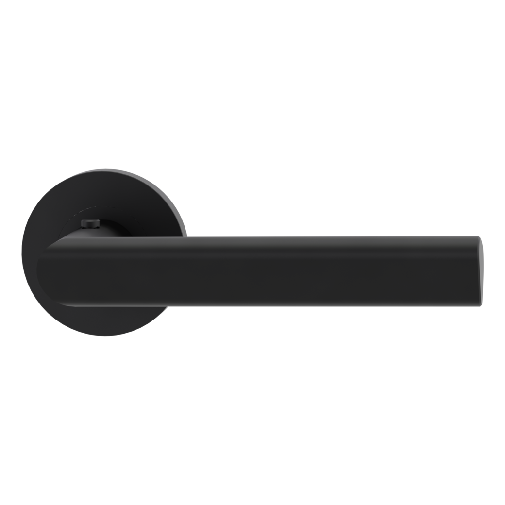 Juego de manillas de puerta TRI 134 Montaje atornillado Rosetas redondas smart2lock 2.0 Dcha. Negro grafito