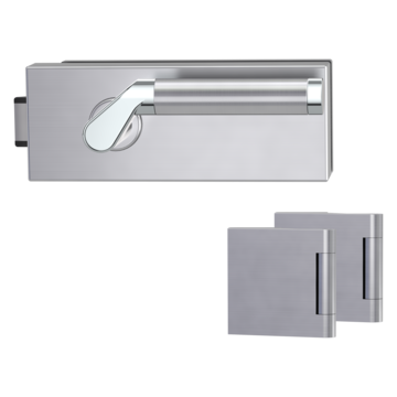 Glass door fitting PURISTO WC with door handle CORINNA