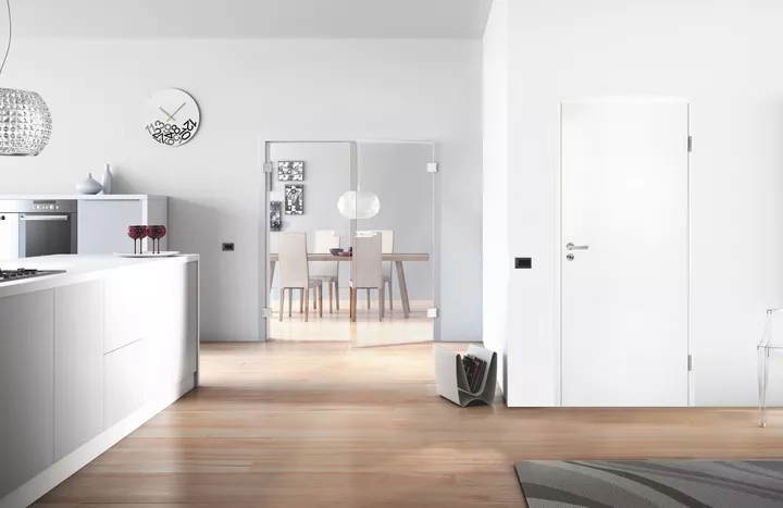 Griffwerk door handles and door fittings can be used for glass and wooden doors.