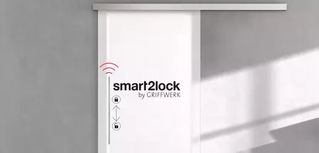 PLANEO smart2lock: Undisturbed at the touch of a button - privacy for rooms with sliding doors with convenient 1-handed operation.