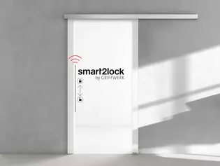 PLANEO smart2lock : sans être dérangé en appuyant sur un bouton - intimité pour les pièces avec portes coulissantes avec commande confortable d'une seule main.