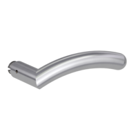 Silhouette product image in perfect product view shows the Griffwerk handle SAVIA in the version brushed steel, R