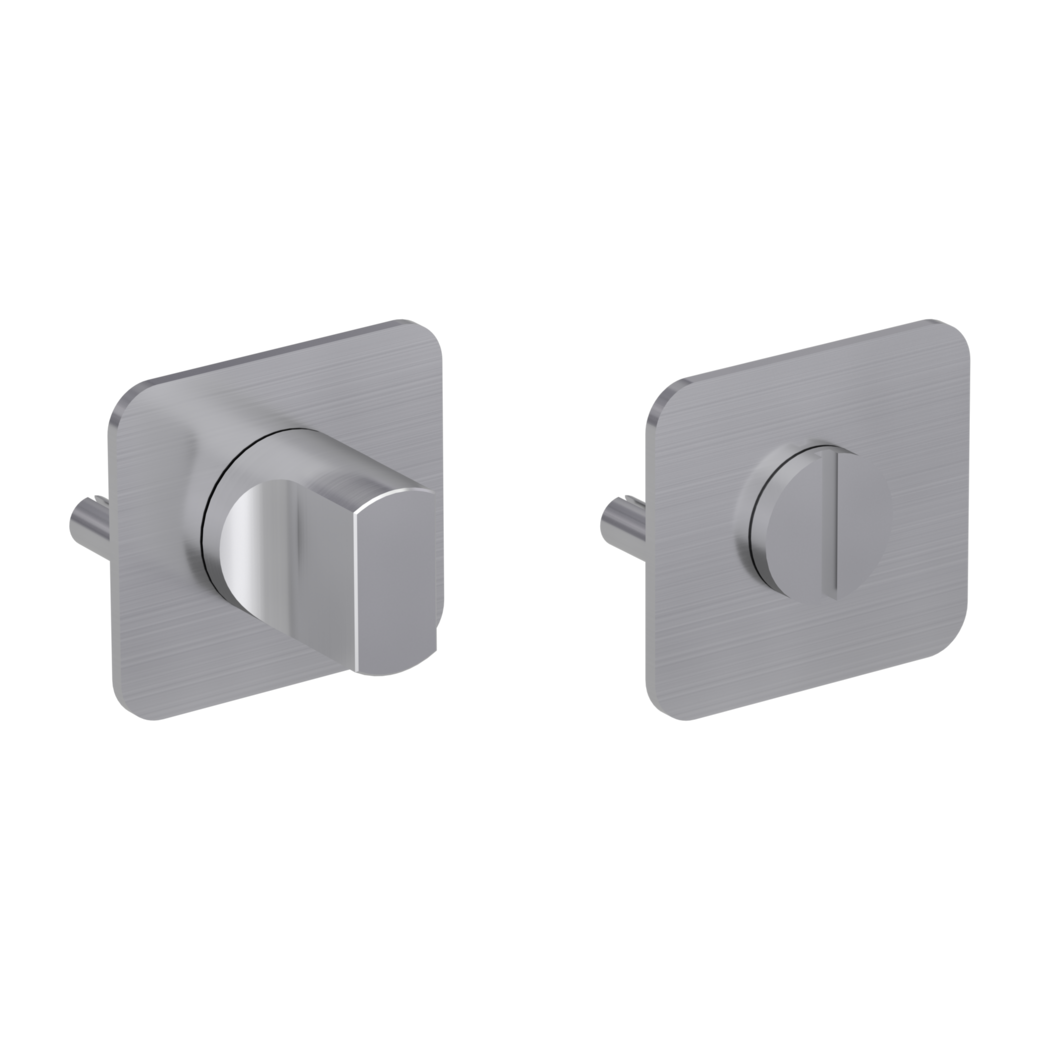 ONE pair of escutcheons rounded WC Flat escutcheon stainless steel matt