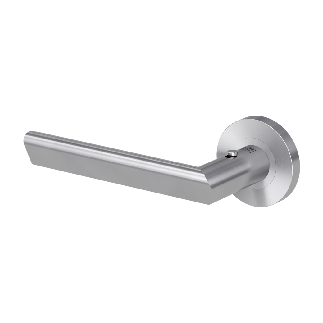TRI 134 door handle set Screw-on system round escutcheons smart2lock 2.0 L satin stainless steel