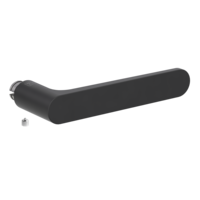 Silhouette product image in perfect product view shows the Griffwerk handle AVUS in the version graphite black, R