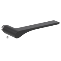 Silhouette product image in perfect product view shows the Griffwerk handle LEAF LIGHT in the version graphite black, R