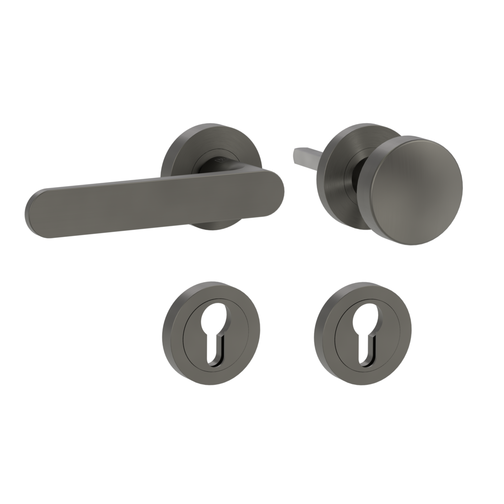 knob handle rose set AVUS screw on cl4 rose set round knob R2 cashmere grey L