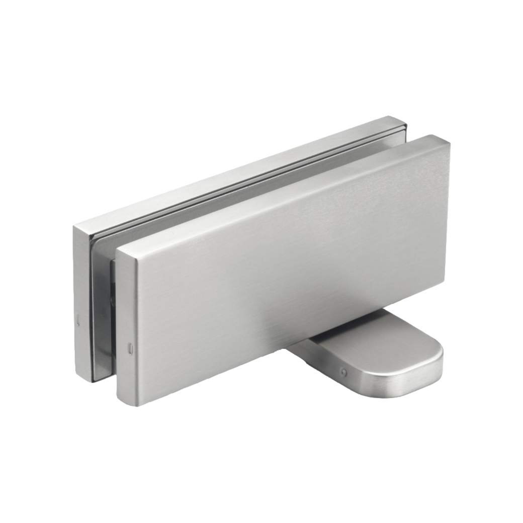 hinge Pivot glass incl. pivot point glass door set milling floor/ceilling brushed steel