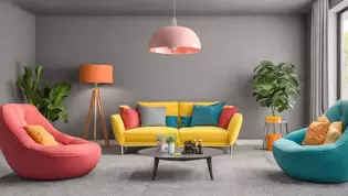 Wohnzimmer Cartoon Look Das Bild zeigt ein Wohnzimmer im Cartoon Look.