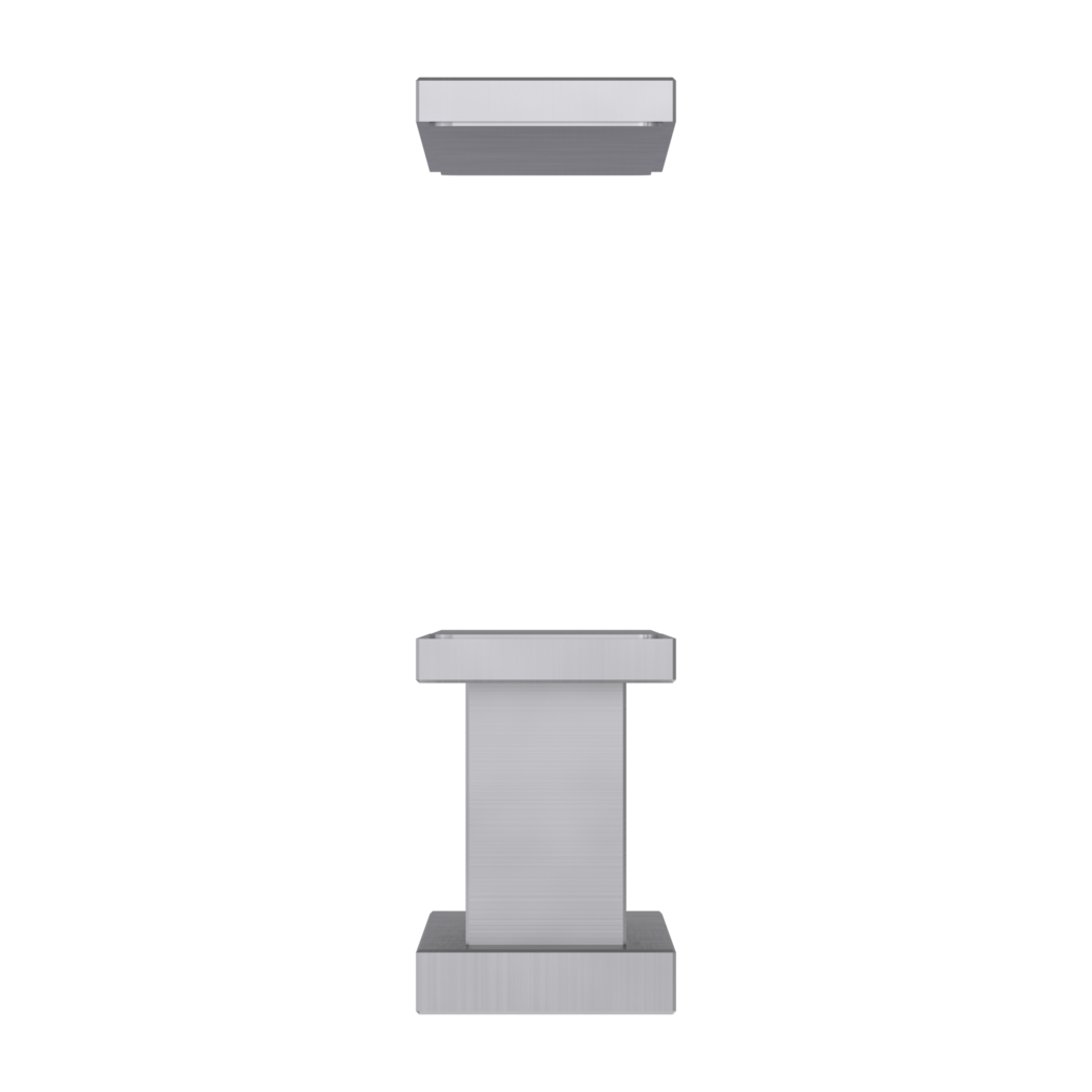 PURE SENSA bar handle with profile Glue-on system 57.8x350x40mm satin st.steel effect﻿