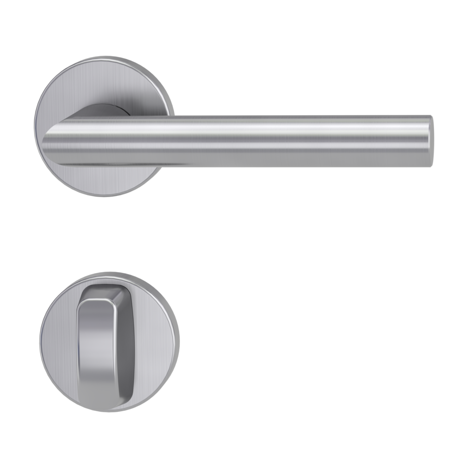 Isolated product image in perfect product view shows the GRIFFWERK rose set square REMOTE in the version turn and release - cashmere grey - screw on technique inside view 
