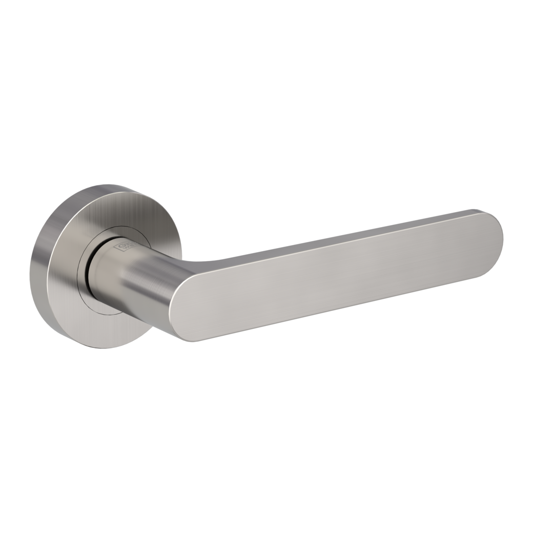 AVUS door handle set Screw-on system GK4 round escutcheons OS velvet grey