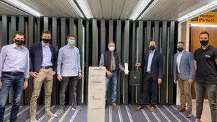 Preisverleihung des Gewinnspiels der GRIFFWERK-Roadshow Abbildung zeigt (von links nach rechts) Robert Weis, Jannick Simon, Fabian Eheim, Stefan Knecht, Patrick Kleis, Christian Böhm, Maurice Sauer auf der Preisverleihung des Gewinnspiels der GRIFFWERK-Roadshow