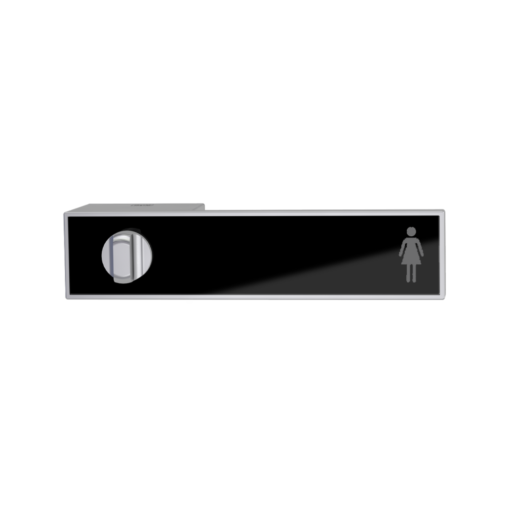 Door handle pair FRAME 1.0 velvety grey 55-61mm wc R