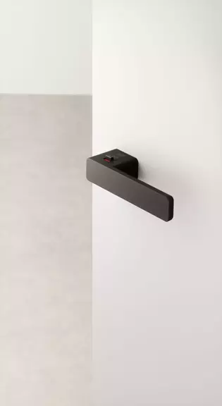 La ilustración muestra las Manillas de puerta del R8 ONE smart2lock en Gris cachemira.