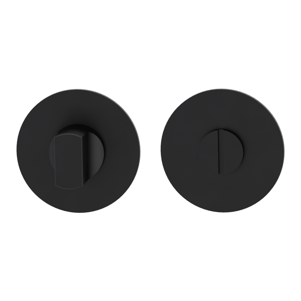 Pair of escutcheons round WC Flat escutcheon graphite black