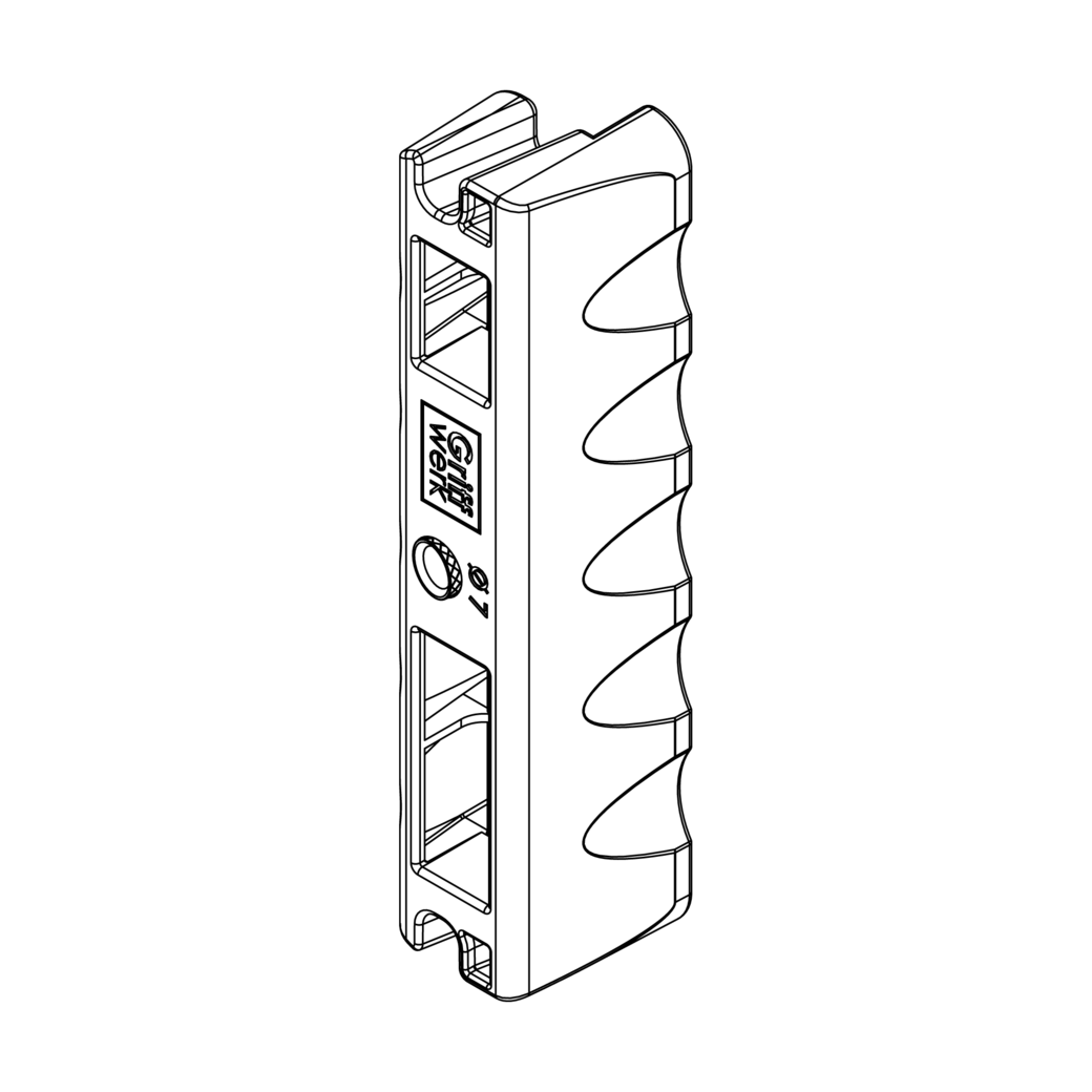 Drilling guide for hinge mounting plastic drilling guide