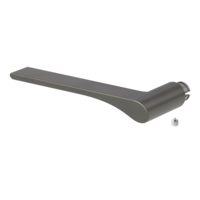 Silhouette product image in perfect product view shows the Griffwerk handle LEAF LIGHT in the version cashmere grey, L