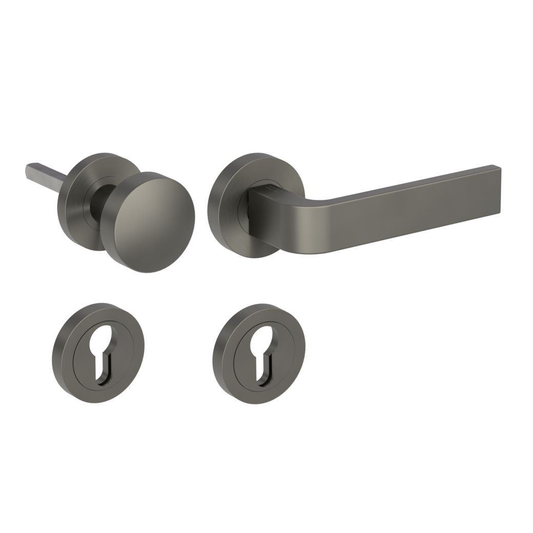 knob handle rose set GRAPH screw on cl4 rose set round knob R2 34-45mm cashmere grey R