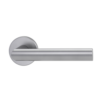 Isolated product image in perfect product view shows the GRIFFWERK rose set OVIDA in the version unlockable - brushed steel - clip on
