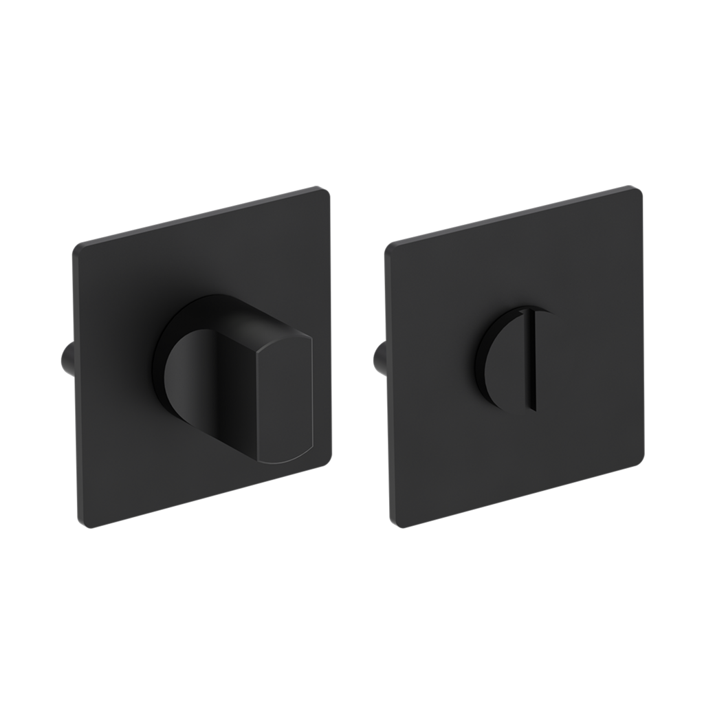 Paire de rosaces clé carré WC Rosace plate noir graphite