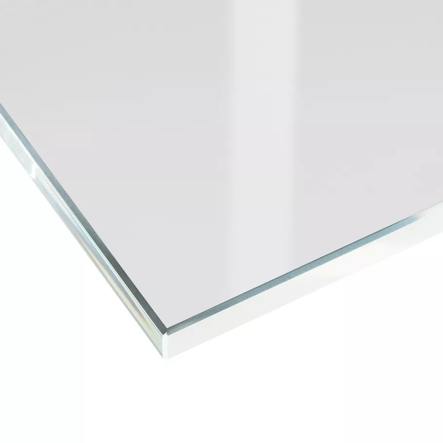 Glasdrehtür LINES 654 ESG PURE WHITE klar 709x2097x8mm Studio/Office DIN R