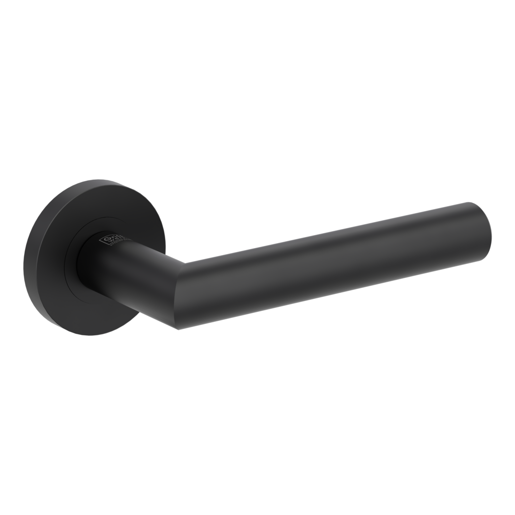 door handle set LUCIA PROF screw on cl3 rose set round OS graphite black