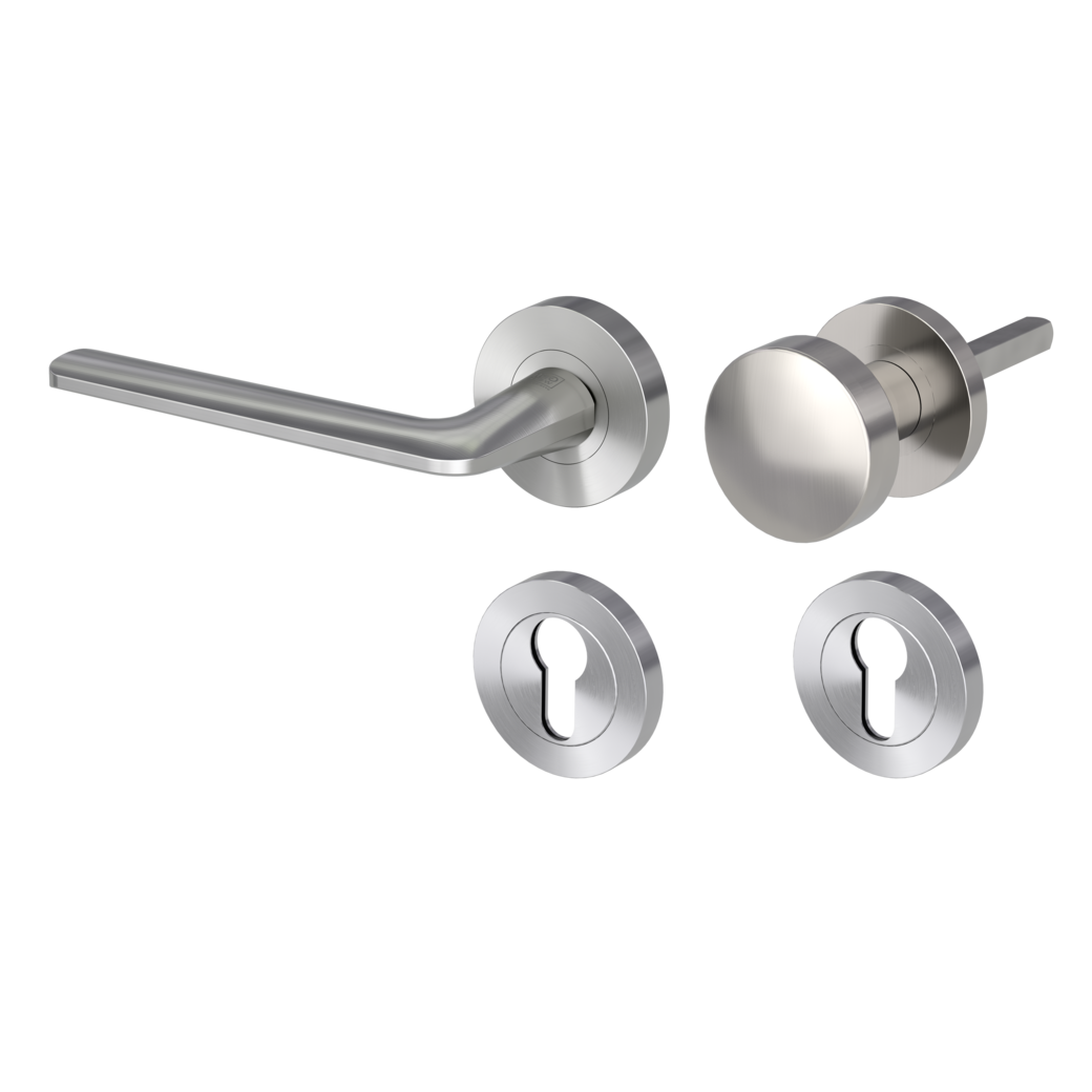 knob handle rose set REMOTE screw on cl4 rose set round knob R2 velvety grey L