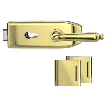 Glass door fitting CREATIVO 1.0 with door handle CAROLA