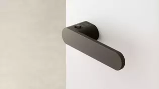 La ilustración muestra las Manillas de puerta del ONE smart2lock de AVUS en Gris cachemira.