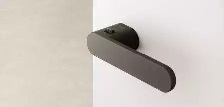 La ilustración muestra las Manillas de puerta del ONE smart2lock de AVUS en Gris cachemira.