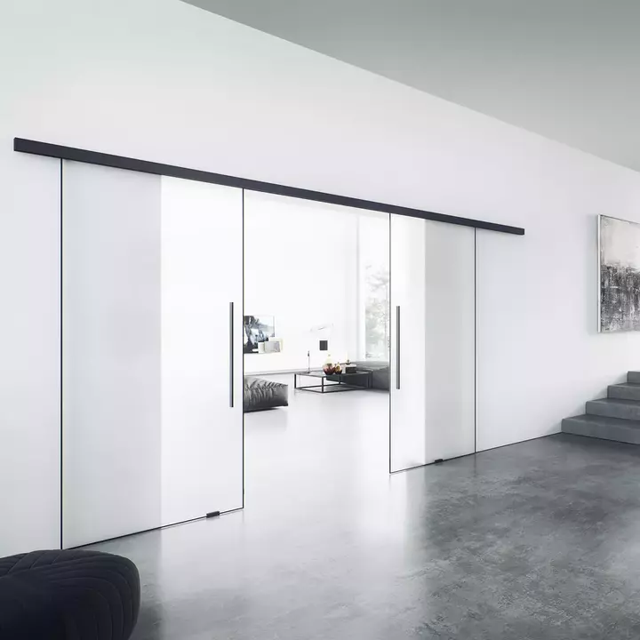 PLANEO AIR glass door system by GRIFFWERK is now also available as a double-leaf version.