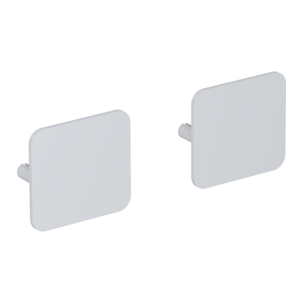 ONE pair of escutcheons rounded blank escutcheon Flat escutcheon silk white