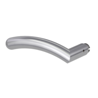 Silhouette product image in perfect product view shows the Griffwerk handle SAVIA in the version brushed steel, L