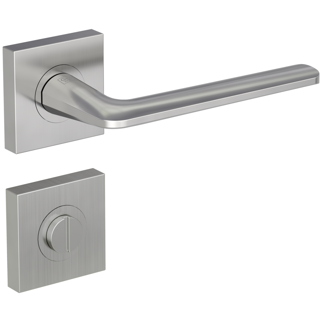 door handle set REMOTE screw on cl4 rose set square wc velvety grey