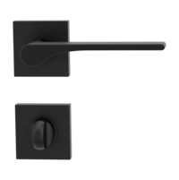 Isolated product image in perfect product view shows the GRIFFWERK rose set square LEAF LIGHT in the version turn and release - graphite black - screw on technique inside view 