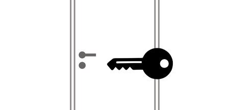 L'illustration montre une porte avec une clé.