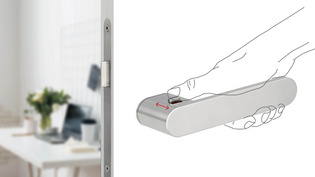 Door handle 'Avus one' Door handle 'Avus one': Completely without rosettes and lockable with one click. (Picture: Griffwerk GmbH)