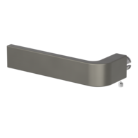 Silhouette product image in perfect product view shows the Griffwerk handle GRAPH in the version cashmere grey, L