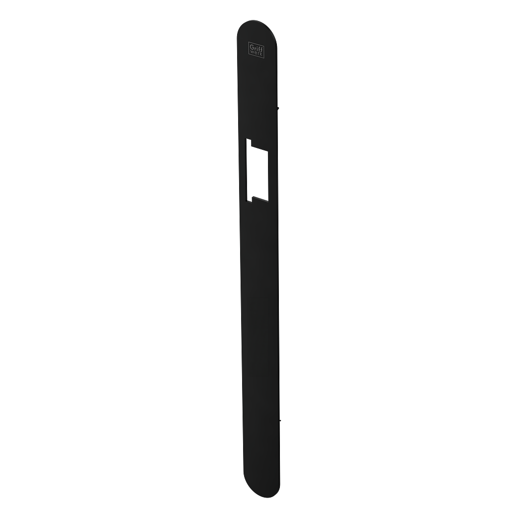 UVERO 302 clip-on faceplate without latch opening graphite black left
