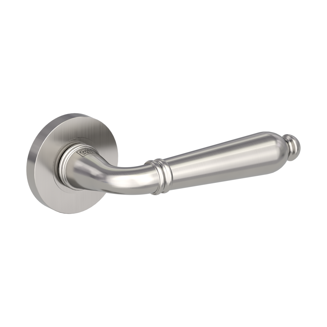CAROLA door handle set Screw-on system GK4 round escutcheons OS velvet grey