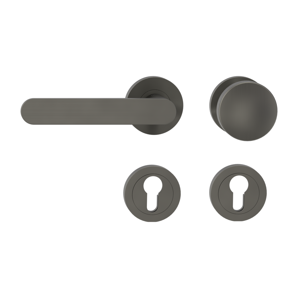 knob handle rose set AVUS screw on cl4 rose set round knob R2 cashmere grey L