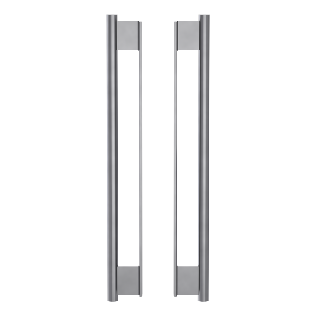 LUCIA pair of bar handles Glue-on system 56.1x450x25mm satin stainless steel